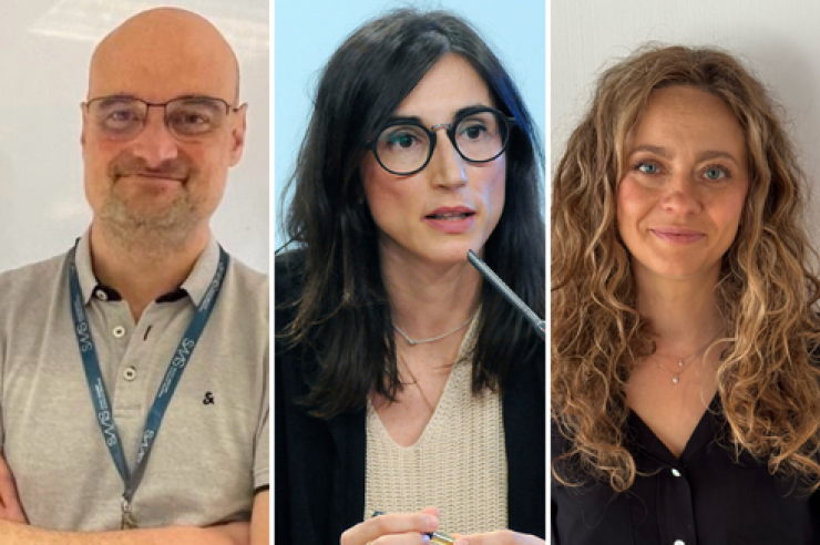 El cap de l’Àrea Clínica d’Oncologia de l’Hospital Nostra Senyora de Meritxell, Santiago Albiol, l'adjunta de Medicina Interna al mateix hospital Cristina Royo, i la dietista i nutricionista especialitzada en nutrició clínica i oncològicade, Noemí Ruiz.